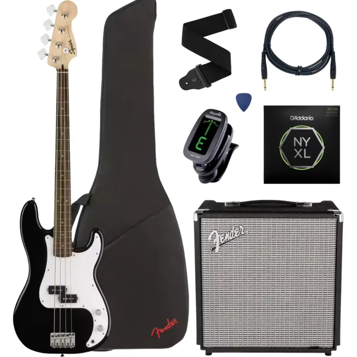 Pack découverte - Basse électrique Squier by Fender Sonic Precision Bass Black